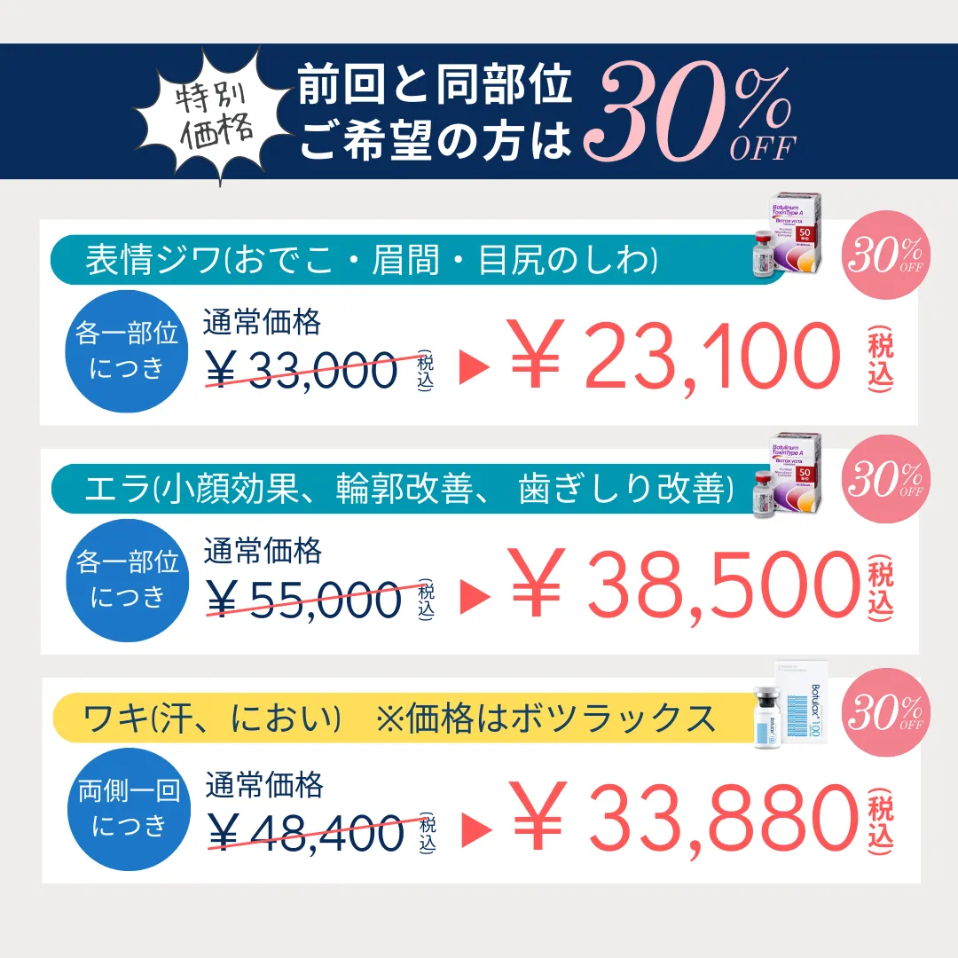 そのしわに若見せボトックス　最大で50%OFF